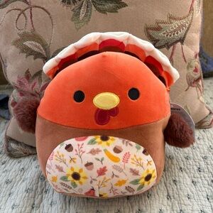 Orange and Brown Ulana the Turkey Plush Squishmallow 9"